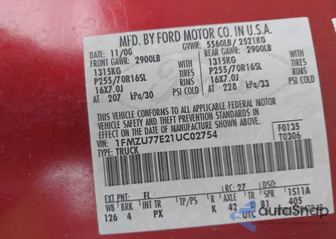 2001 Ford Explorer Sport Trac from USA, damaged, VIN 1FMZU77E21UC02754